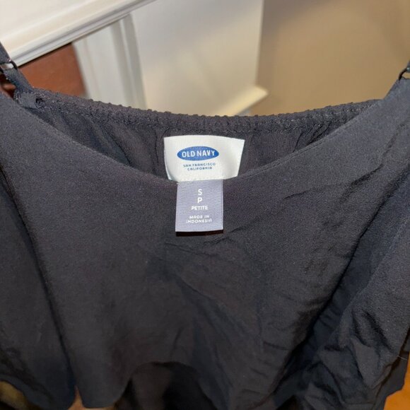 2 Old Navy Flounce mini dress - Black and Black/White patterned - Petite Small - Picture 7 of 7